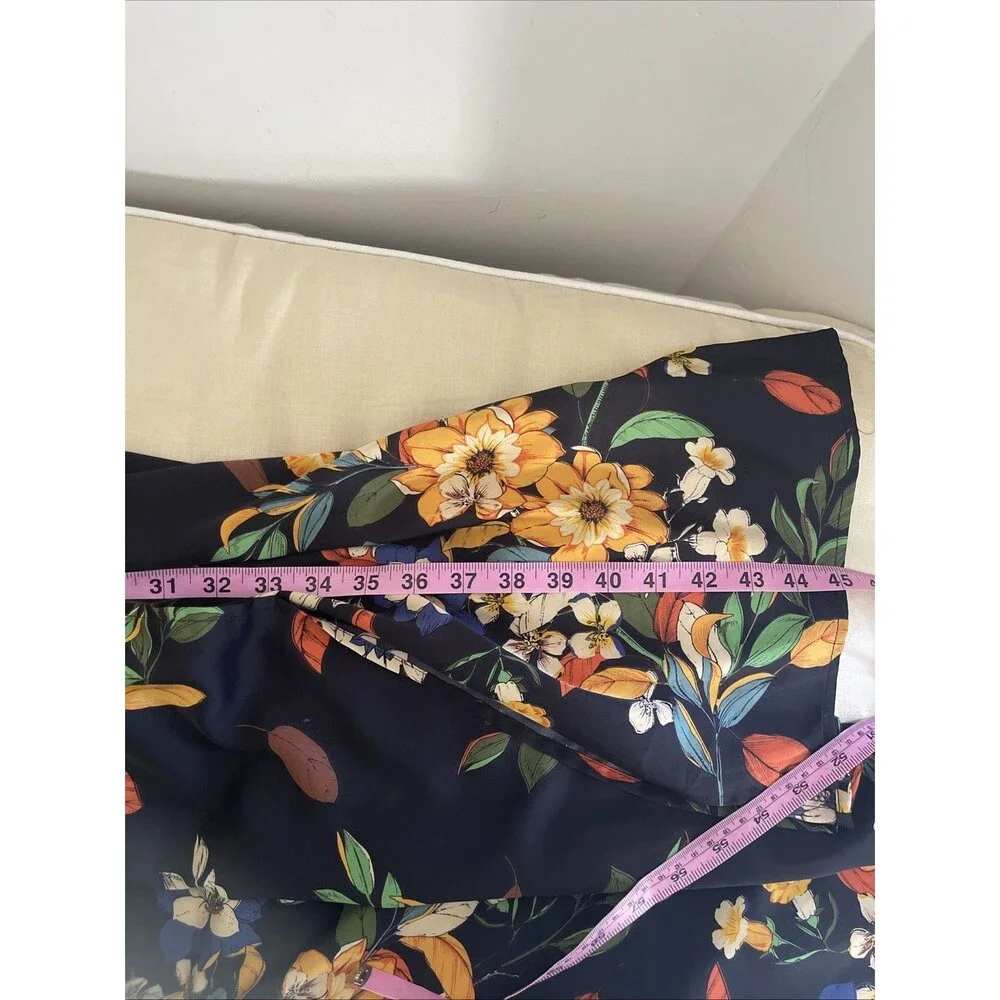 Pookie And Sebastian black floral Cowl Neck Midi Slit Dress M - Picture 11 of 11